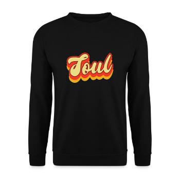 Soul Musik Disco Retro 60er 70er Geschenk - Unisex Pullover - Schwarz - Vorne - Alina (178cm) & Michal (187cm)