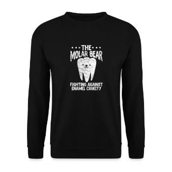 Dentist Polarbär - Unisex Sweatshirt - black - Front - Alina (178cm) & Michal (187cm)