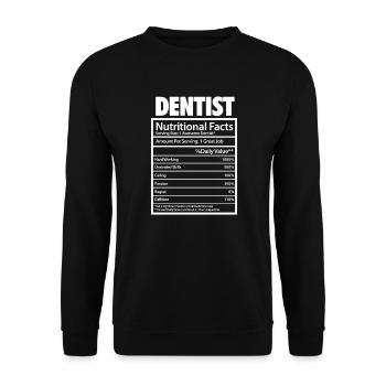 Dentist Dentist Dentist Teeth Gift - Unisex Sweatshirt - black - Front - Alina (178cm) & Michal (187cm)