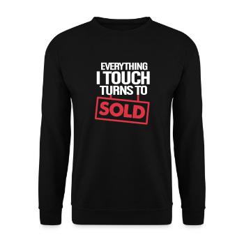 Real Estate Agent Real Estate Agent Gift - Unisex Sweatshirt - black - Front - Alina (178cm) & Michal (187cm)