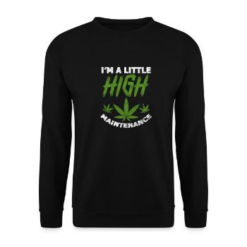 Cannabis - Sweat-shirt Unisexe - noir - Devant - Alina (178cm) & Michal (187cm)
