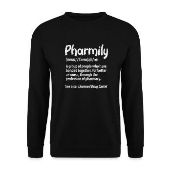 Apotheke - Unisex Pullover - Schwarz - Vorne - Alina (178cm) & Michal (187cm)