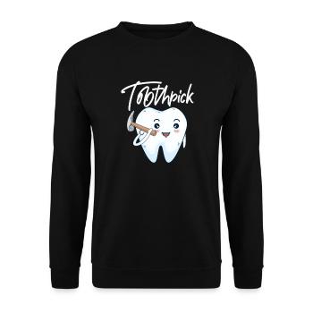 Dentist Dentist Dentist Teeth Gift - Unisex Sweatshirt - black - Front - Alina (178cm) & Michal (187cm)
