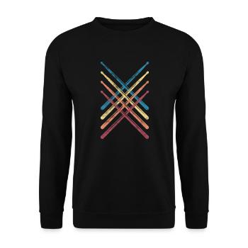 Percussion - Unisex Sweatshirt - black - Front - Alina (178cm) & Michal (187cm)