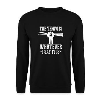Schlagzeug Schlagzeuger Musiker Band Geschenk - Unisex Pullover - Schwarz - Vorne - Alina (178cm) & Michal (187cm)