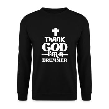 Percussion Jésus-Christ Batteur Cadeau - Sweat-shirt Unisexe - noir - Devant - Alina (178cm) & Michal (187cm)