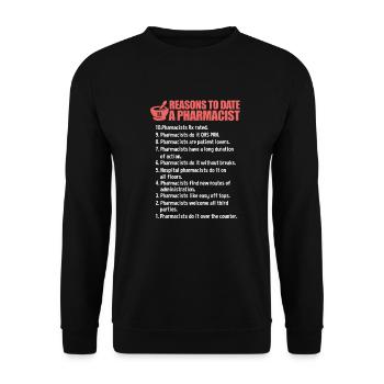 Pharmacy Pharmacist Medicine Pharmacist Gift - Unisex Sweatshirt - black - Front - Alina (178cm) & Michal (187cm)