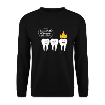 Dentist Dentist Dentist Teeth Gift - Unisex Sweatshirt - black - Front - Alina (178cm) & Michal (187cm)
