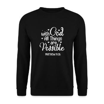 God - Unisex Sweatshirt - black - Front - Alina (178cm) & Michal (187cm)