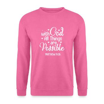 God - Unisex Sweatshirt - pink - Front
