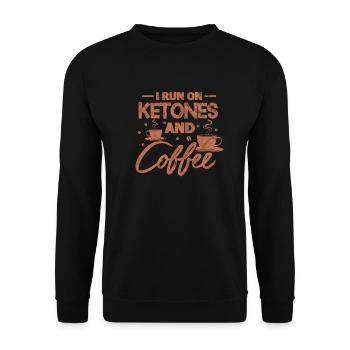 Keto Diet - Unisex Sweatshirt - black - Front - Alina (178cm) & Michal (187cm)
