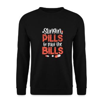 Pharmacy - Unisex Sweatshirt - black - Front - Alina (178cm) & Michal (187cm)