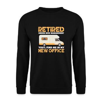Camping Retirement Camper Pensioner Grandma Grandpa Gift - Unisex Sweatshirt - black - Front - Alina (178cm) & Michal (187cm)