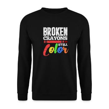 Psychische Gesundheit - Unisex Pullover - Schwarz - Vorne - Alina (178cm) & Michal (187cm)