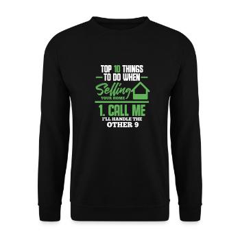 Real Estate Agent Real Estate Agent Gift - Unisex Sweatshirt - black - Front - Alina (178cm) & Michal (187cm)