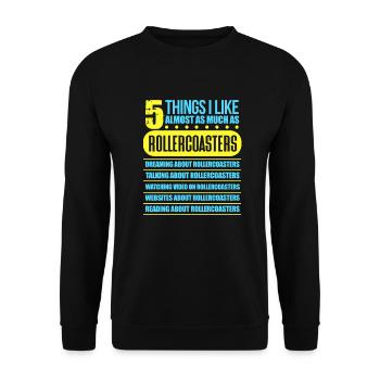 Montagnes russes - Sweat-shirt Unisexe - noir - Devant - Alina (178cm) & Michal (187cm)