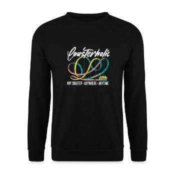 Roller Coaster Amusement Park Amusement Park Gift - Unisex Sweatshirt - black - Front - Alina (178cm) & Michal (187cm)