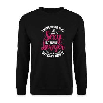 Avocat - Sweat-shirt Unisexe - noir - Devant - Alina (178cm) & Michal (187cm)