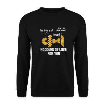 Pasta - Unisex Sweatshirt - black - Front - Alina (178cm) & Michal (187cm)