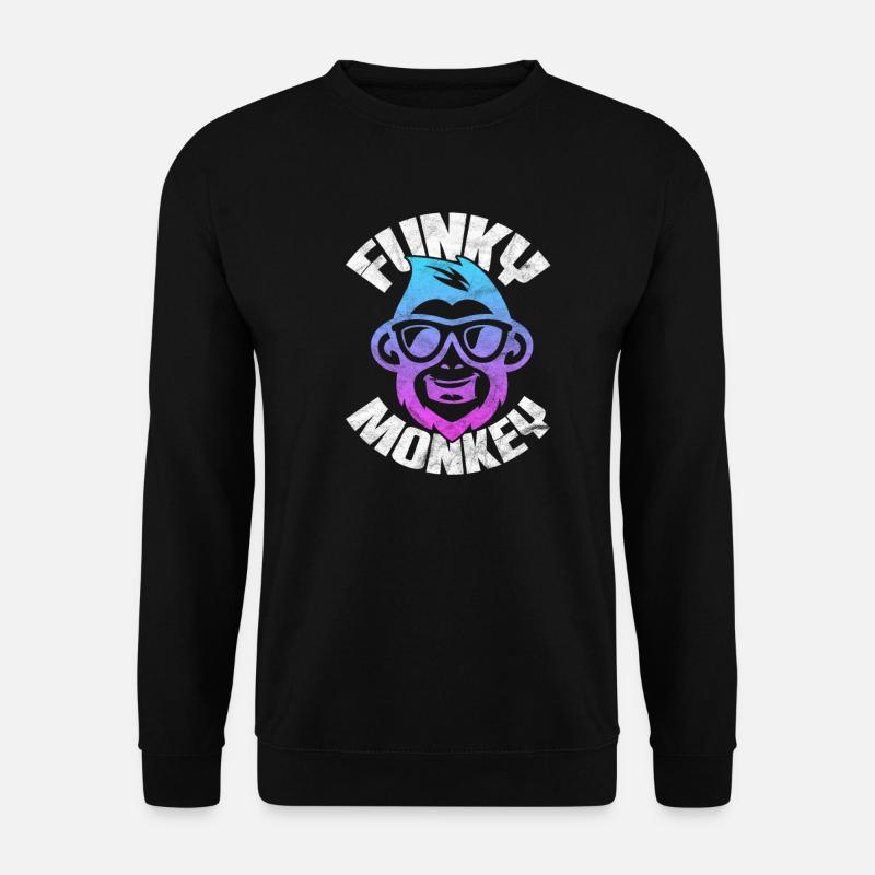 Affe Funk - Unisex Pullover - Schwarz
