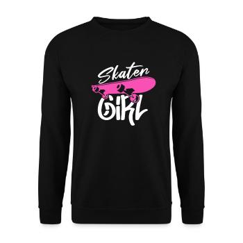 Skater Girl Skateboard Skate Skater Gift - Unisex Sweatshirt - black - Front - Alina (178cm) & Michal (187cm)