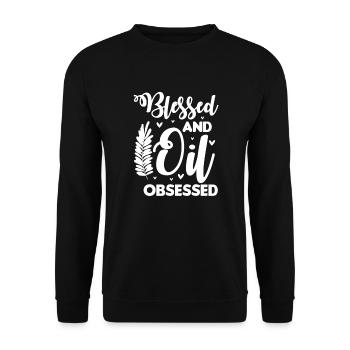 Huiles essentielles Ätherische Öle - Sweat-shirt Unisexe - noir - Devant - Alina (178cm) & Michal (187cm)