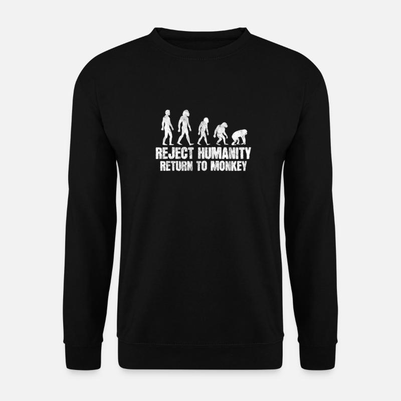 Évolution du singe - Sweat-shirt Unisexe - noir