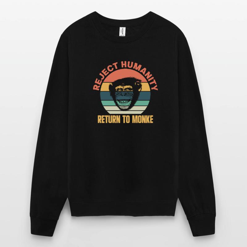 Monkey Evolution Great Apes Monkeys Gift Unisex Sweatshirt