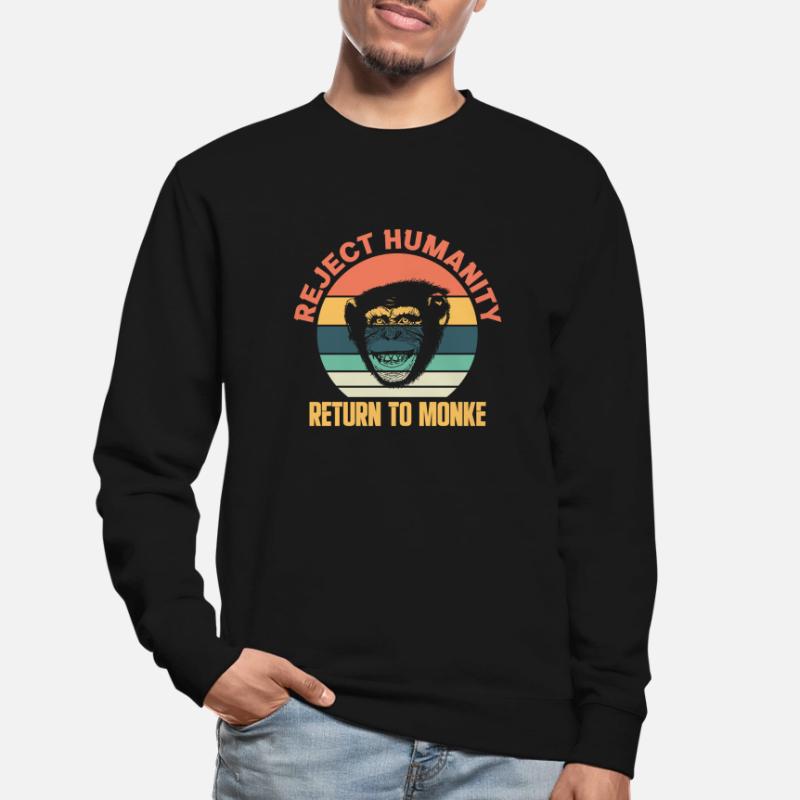 Monkey Evolution Great Apes Monkeys Gift Unisex Sweatshirt