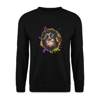 Monkey Music - Unisex Sweatshirt - black - Front - Alina (178cm) & Michal (187cm)