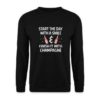 blockedTitle - Sweat-shirt Unisexe - noir - Devant - Alina (178cm) & Michal (187cm)