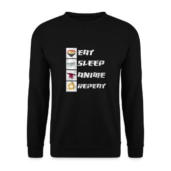 Anime - Unisex Sweatshirt - black - Front - Alina (178cm) & Michal (187cm)