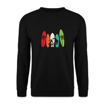Surf Surfer Sea Surfboard Surfergirl Cadeau - Sweat-shirt Unisexe - noir - Devant - Alina (178cm) & Michal (187cm)