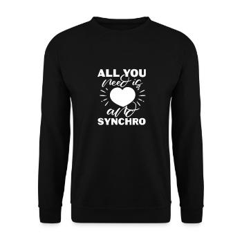 Natation synchronisée Natation Sportive Cadeau - Sweat-shirt Unisexe - noir - Devant - Alina (178cm) & Michal (187cm)