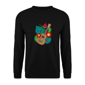 Ukulélé - Sweat-shirt Unisexe - noir - Devant - Alina (178cm) & Michal (187cm)