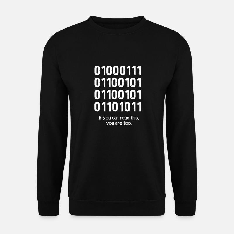 Binär Code Programmierer Coder Geschenk - Unisex Pullover - Schwarz