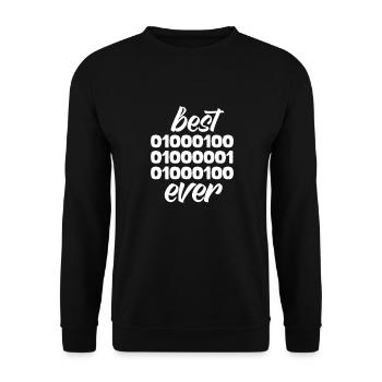 Binary Father Code Computer Father's Day Gift - Unisex Sweatshirt - black - Front - Alina (178cm) & Michal (187cm)