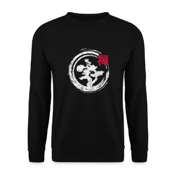 Bonsaï - Sweat-shirt Unisexe - noir - Devant - Alina (178cm) & Michal (187cm)