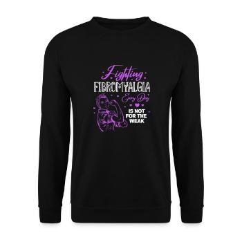 Fibromyalgia Fibro Fibromyalgia Rheumatism Gift - Unisex Sweatshirt - black - Front - Alina (178cm) & Michal (187cm)