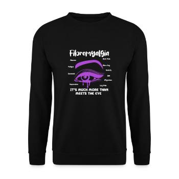 Fibromyalgie Fibro Fibromyalgia Rheuma Geschenk - Unisex Pullover - Schwarz - Vorne - Alina (178cm) & Michal (187cm)