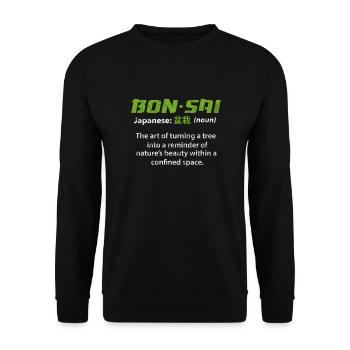 Bonsaï - Sweat-shirt Unisexe - noir - Devant - Alina (178cm) & Michal (187cm)