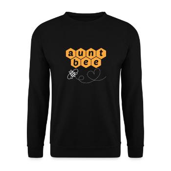 Tante Biene Nichte Neffe Familie Geschenk - Unisex Pullover - Schwarz - Vorne - Alina (178cm) & Michal (187cm)