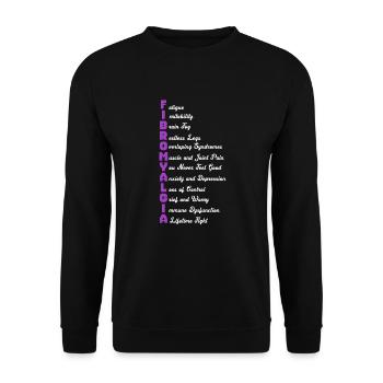 Fibromyalgia Fibro Fibromyalgia Rheumatism Gift - Unisex Sweatshirt - black - Front - Alina (178cm) & Michal (187cm)
