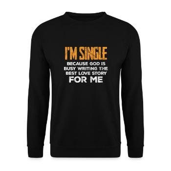 Single - Unisex Sweatshirt - black - Front - Alina (178cm) & Michal (187cm)