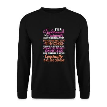 Natation synchronisée Natation Sportive Cadeau - Sweat-shirt Unisexe - noir - Devant - Alina (178cm) & Michal (187cm)