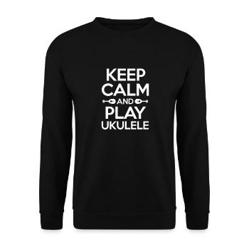 Ukulélé Hawaii Uke Guitare Musique Hawaiian Gift - Sweat-shirt Unisexe - noir - Devant - Alina (178cm) & Michal (187cm)