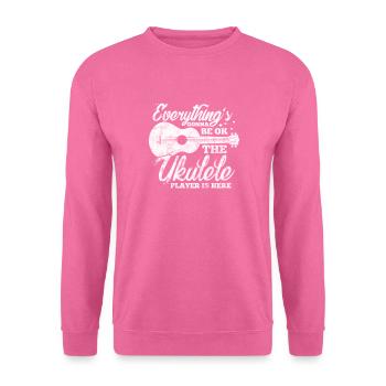 Ukulélé - Sweat-shirt Unisexe - rose - Devant