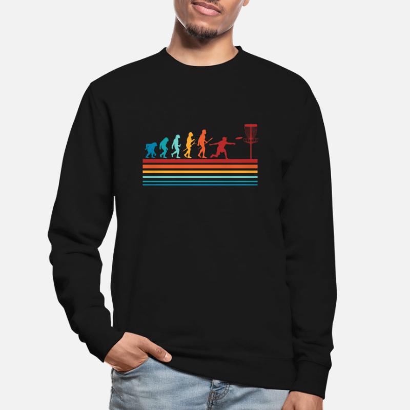 Disc Golf Evolution Frisbee Discgolf Geschenk Unisex Pullover