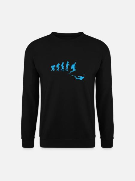 Évolution du plongeur - Sweat-shirt Unisexe - noir