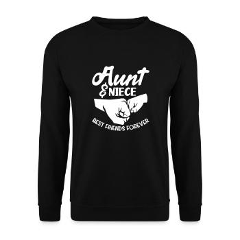 Aunt Niece Daughter Sister Family Gift - Unisex Sweatshirt - black - Front - Alina (178cm) & Michal (187cm)